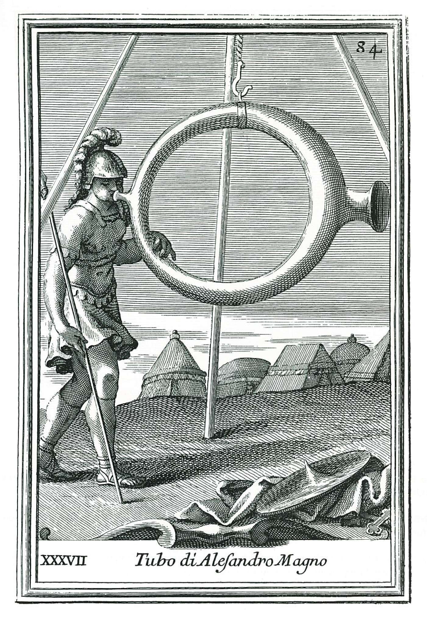 Le cor d'Alexandre le Grand a également été pris chez Kircher, qui dit l'avoir trouvé dans un manuscrit de la bibliothèq...