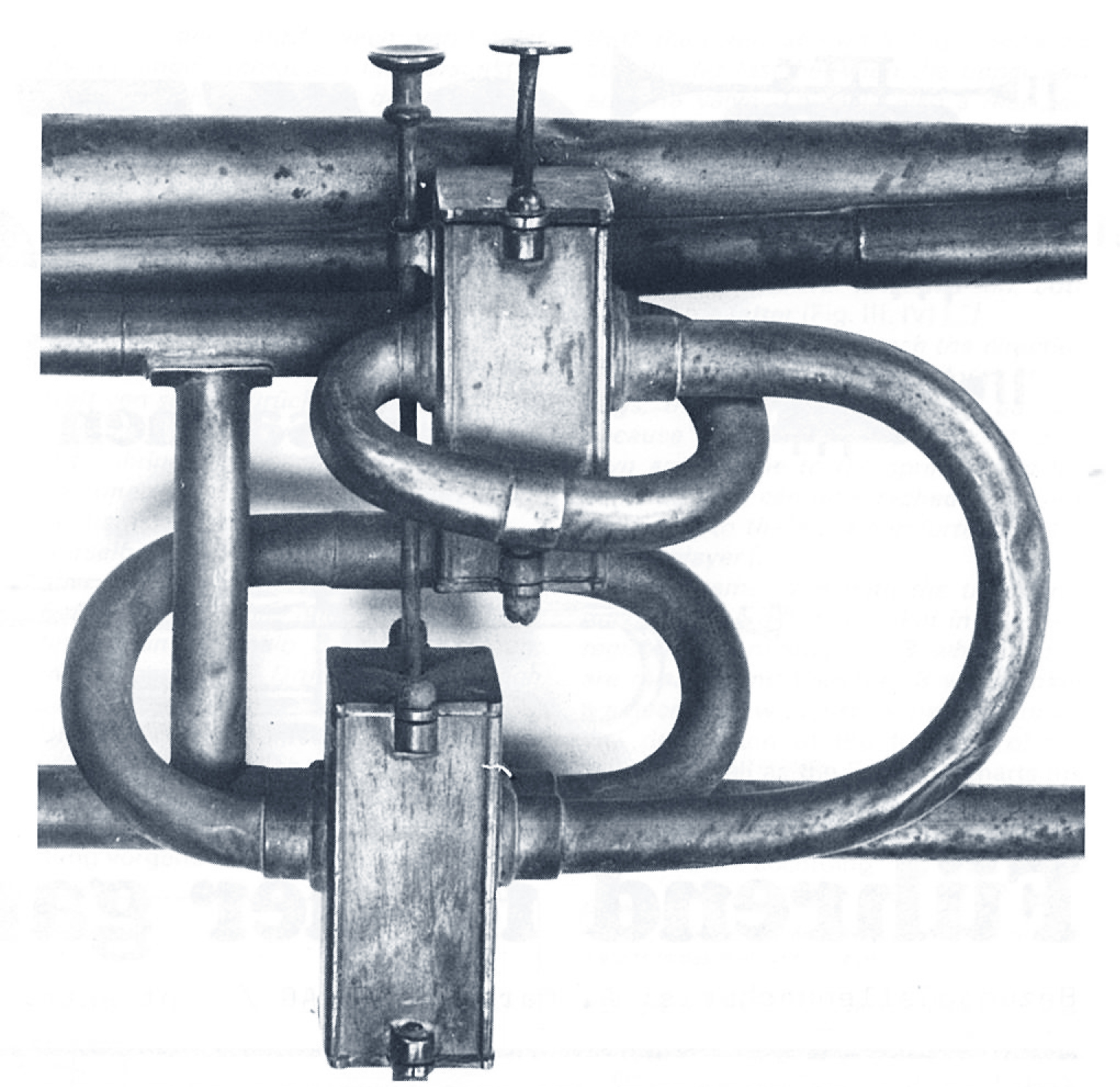 3. Trumpet, W. Schuster, Karlsruhe between 1823 and 1830. Detail of both box valves, based on Blühmel’s design. (Kat. Nr...