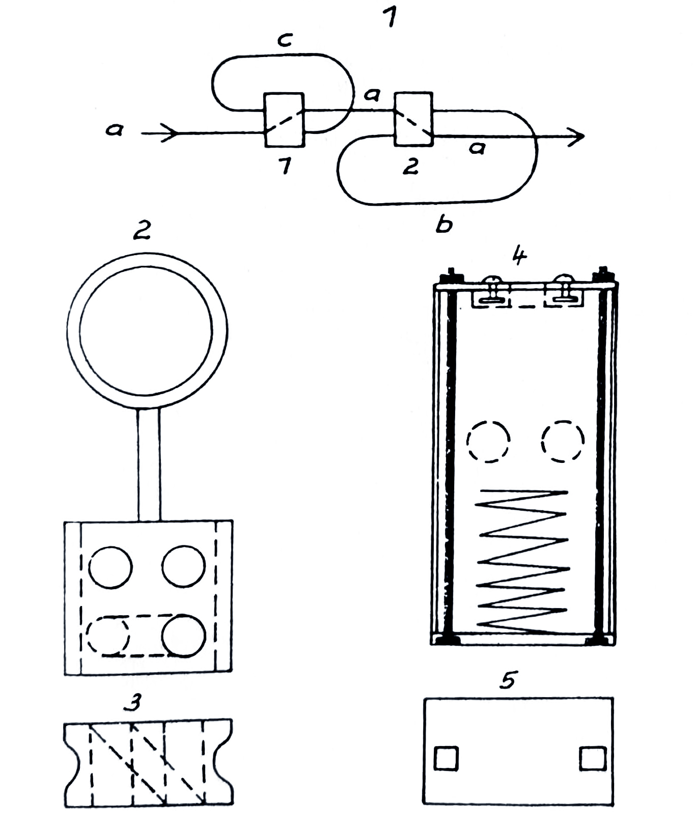 Drawing 2Blühmel's box valve (Patent 1818), reconstruction according to the patent description.Course of air direction i...