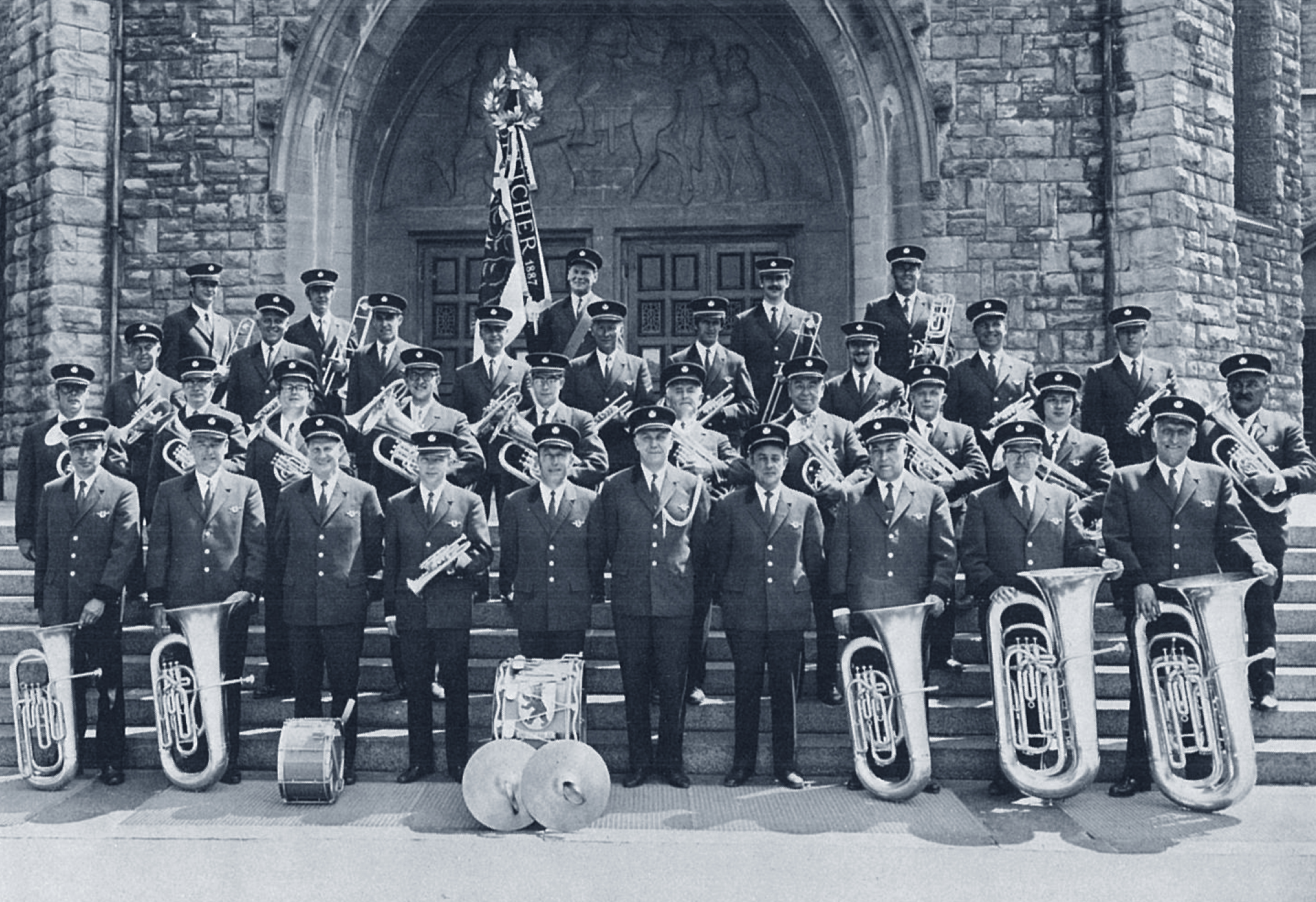 Brass Band Speicher (AR), Switzerland (1971). Conductor: Ernst Graf.