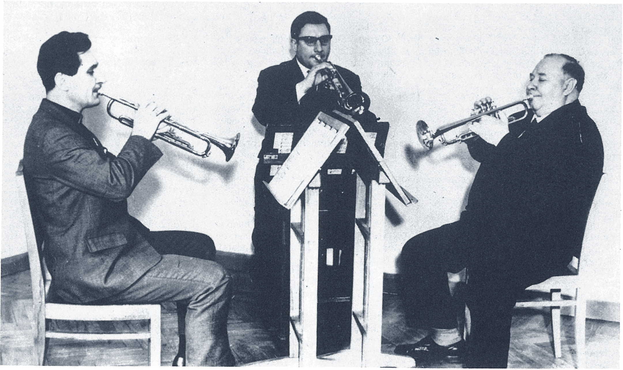 Trio: S. Yeryomin, I. Pavlov (1st trumpet, Bolshoi Theatre), Y. Usov (professor, Moscow Conservatoire)