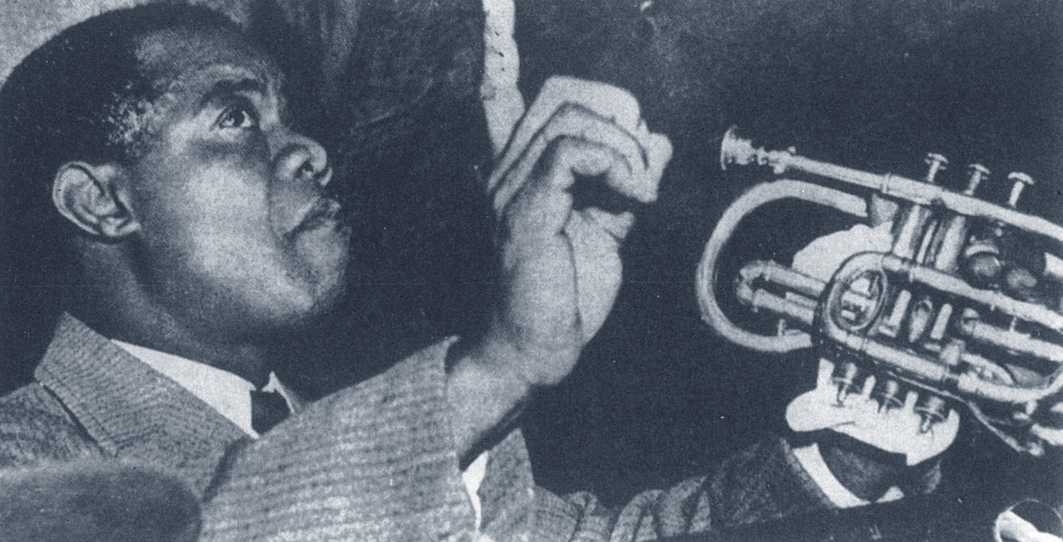 Louis Armstrong on cornet (Coll. Michel Laplace)