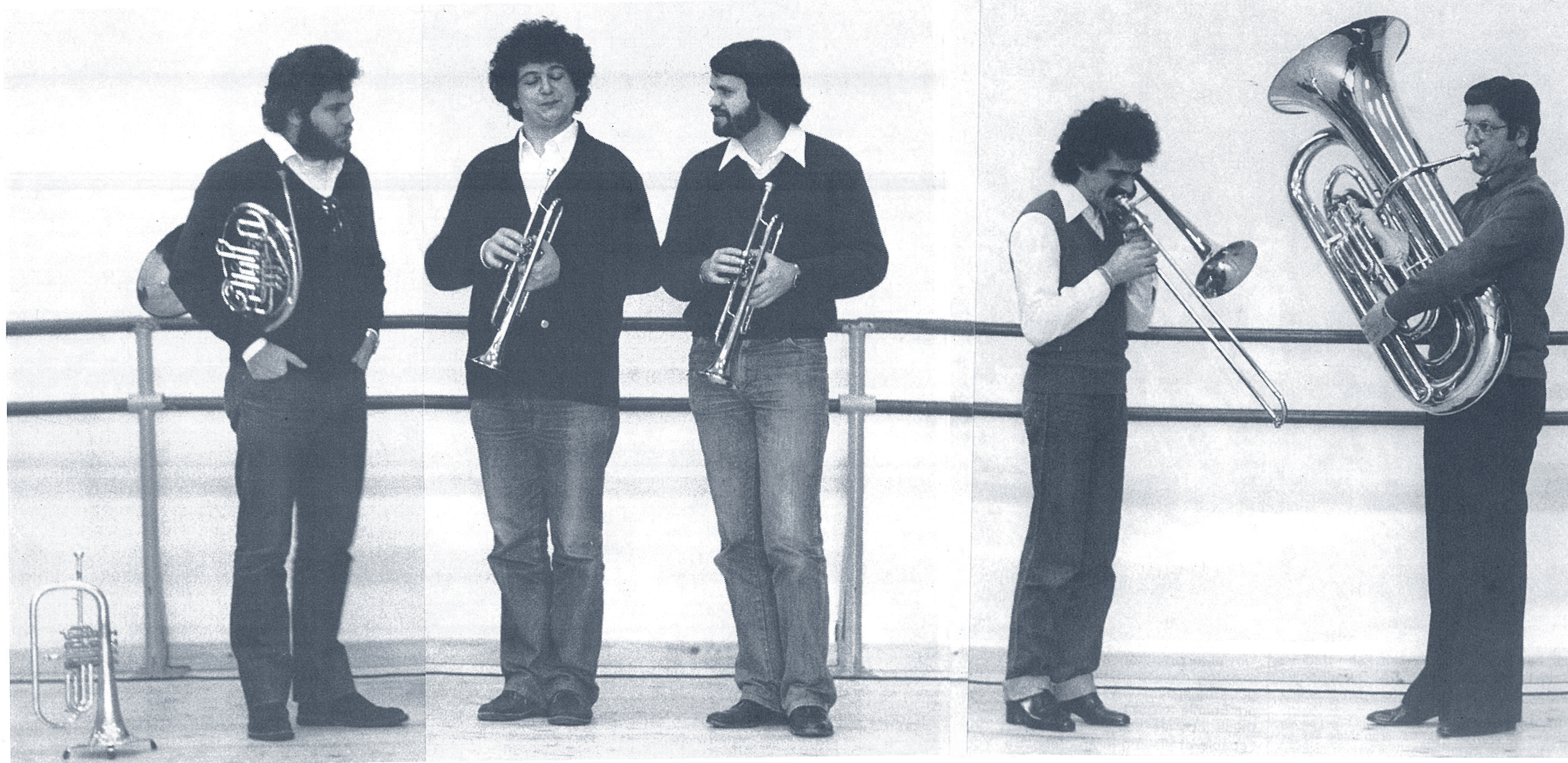 The David Short Brass Quintet. Stefano Aprile, Massimo Bartoletti, David Short, Renzo Brocculi, Carlo Ingrati.