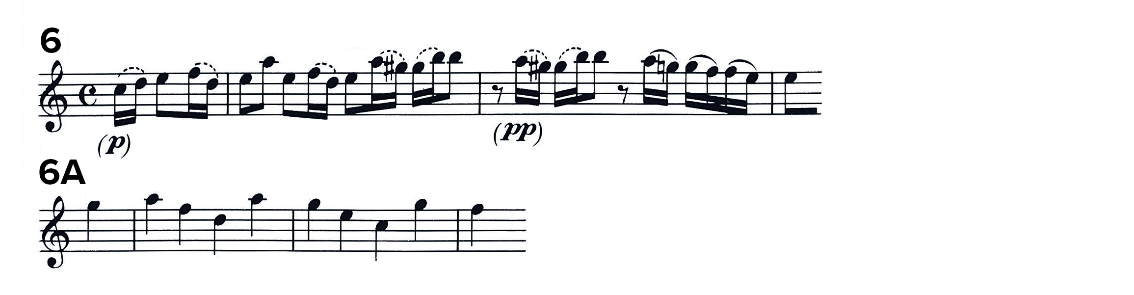 Example 6 &amp; 6ACh. Förster, Concerto, Adagio bars 6ff.