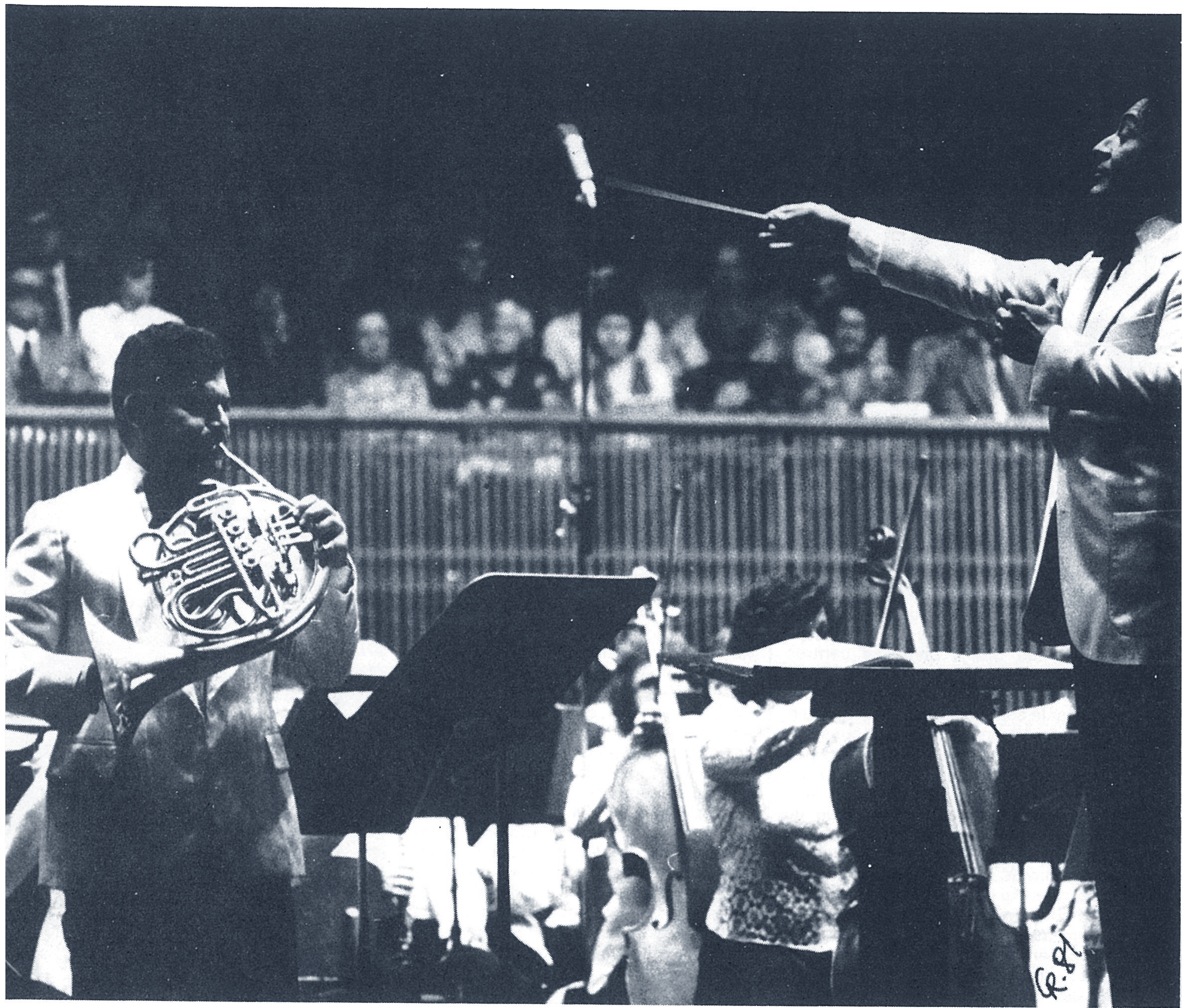 Meir Rimon &amp; Maestro Zubin Mehta (Oct. 1982) during R. Glier performance in Tel-Aviv with Israel Philharmonic