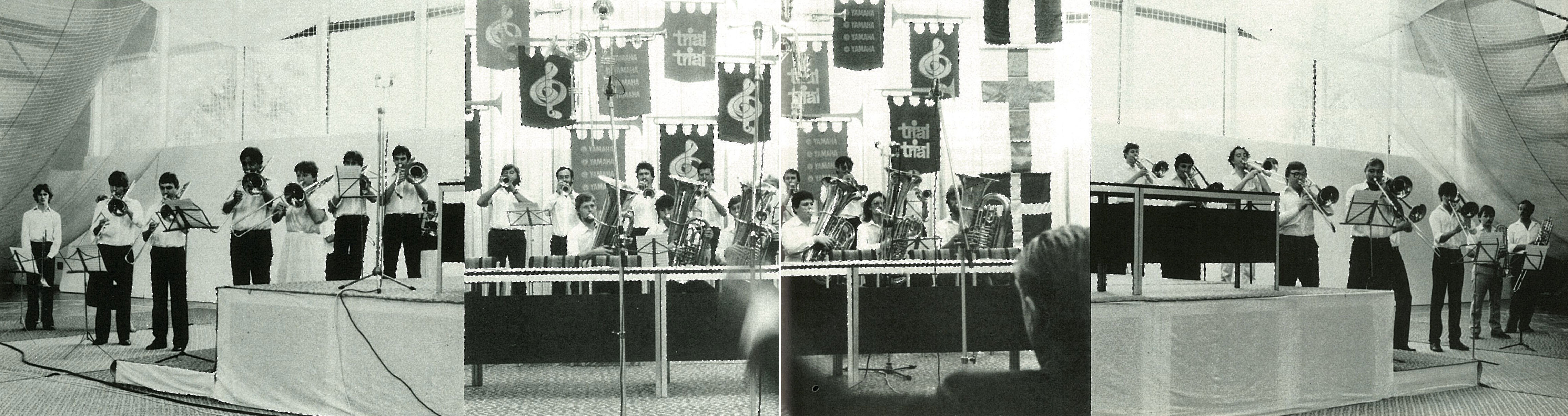 Frigyes Varasdy dirige la «Fanfare» d’ouverture composée spécialement par le compositeur hongrois Frigyes Hidas.