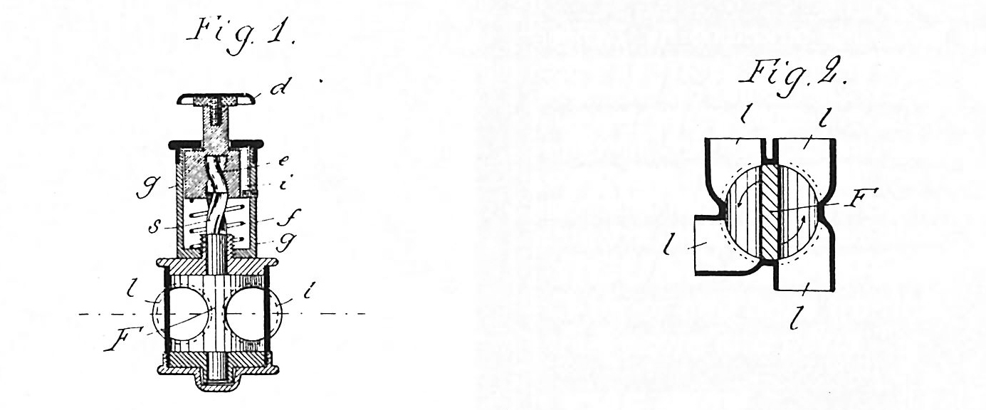 M.C.R. Andorff, Drehwechselventil für Blasinstrumente, Pat. Nr. 51630 - (1889)