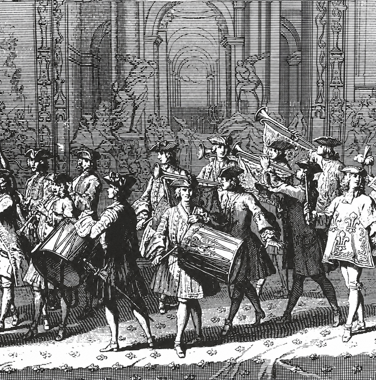 Coronation of Louis XV: “The King going to the Church” (De Larmessin).
