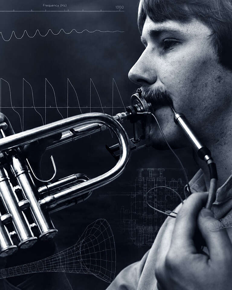 Brass instrument research at Surrey University